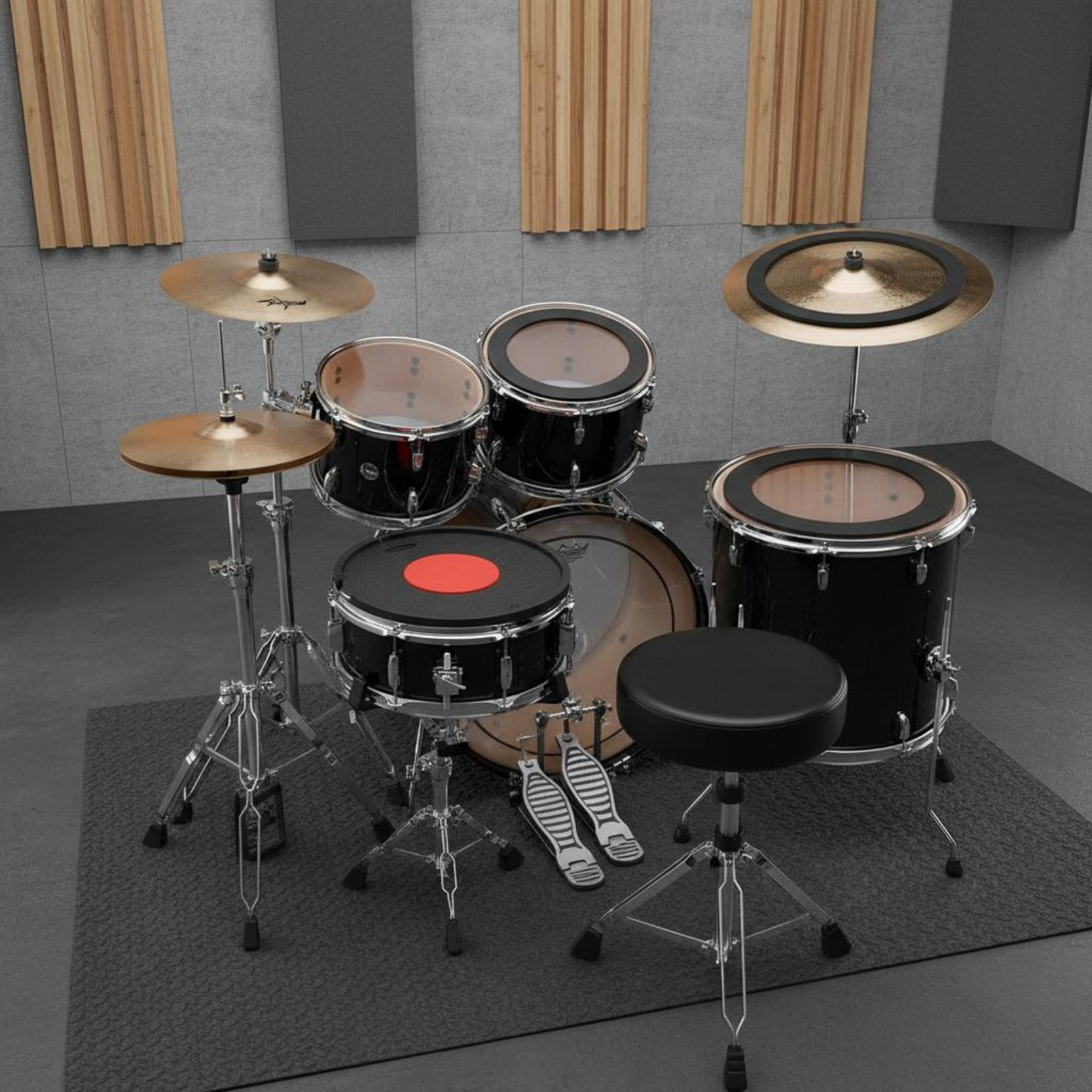 Musical Instrument Drum - Set di Pad Mute per Batteria