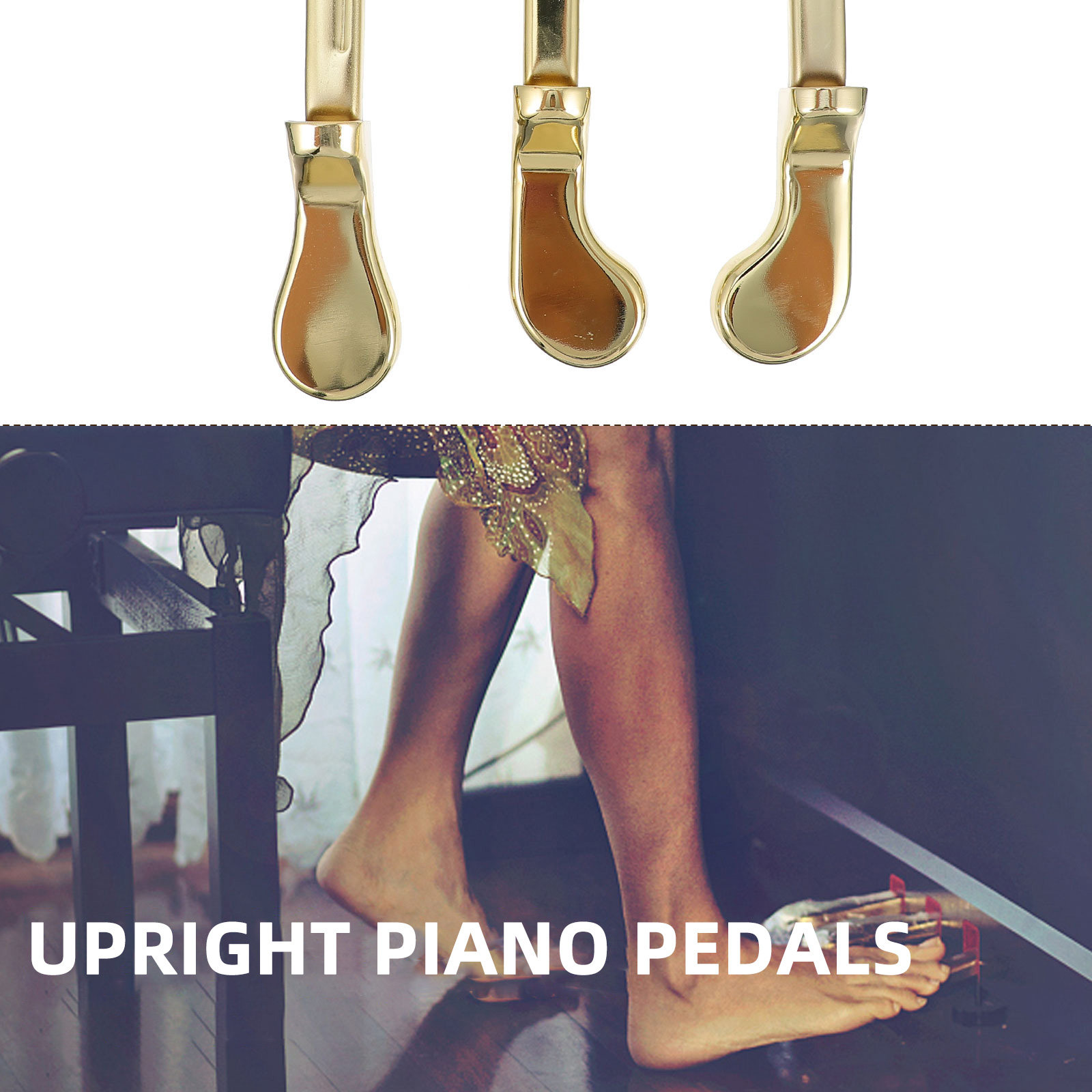 3 Pezzi di Pedali in Metallo p - Musical Instrument Like Piano recensione e prezzo